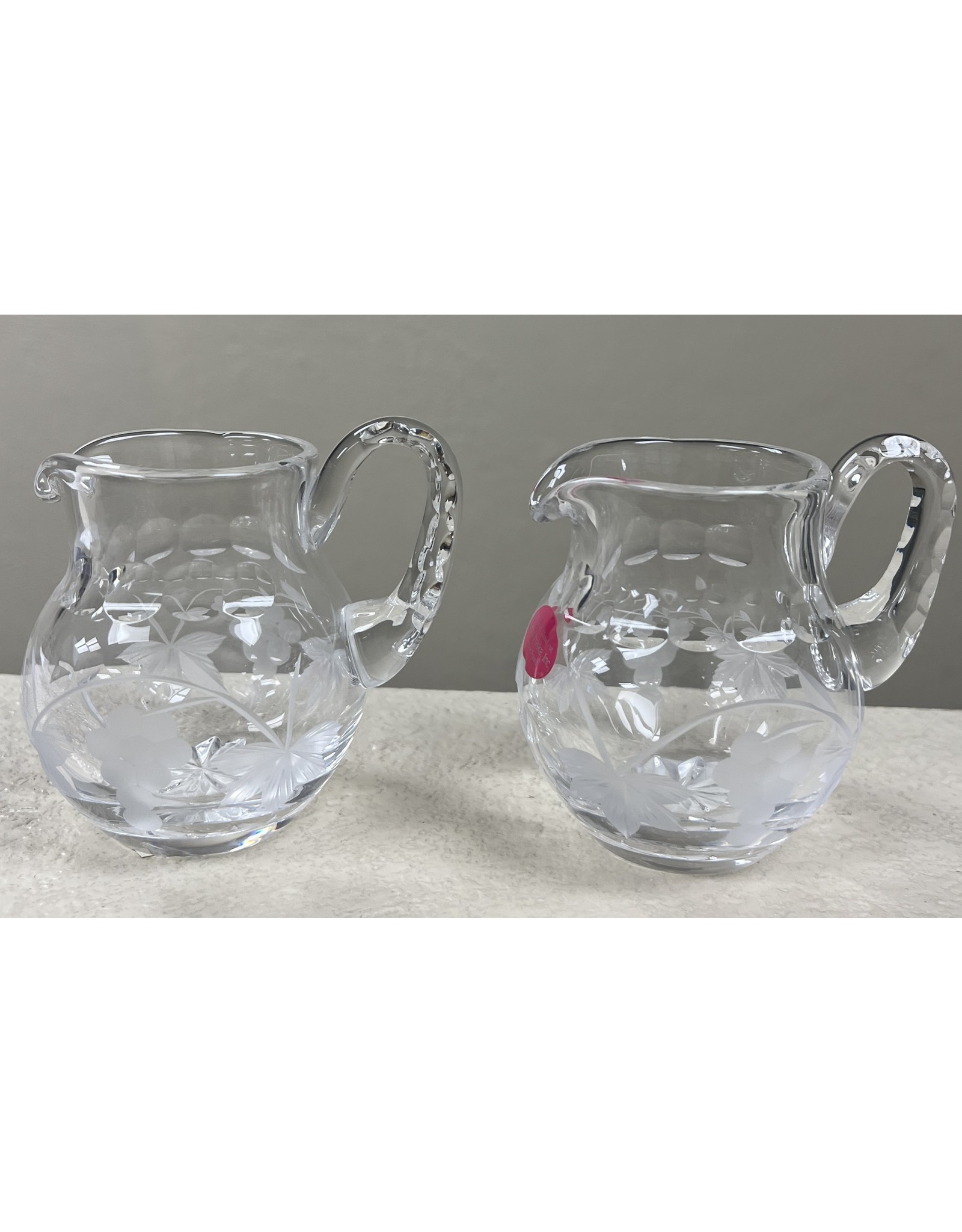 Veritas Polska Cruets - Crystal - Grape & Vine Design (pair)