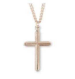 HMH Cross Medal, Inlay - Gold over Sterling Silver on 20" Chain