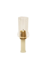 Ziegler Candle Follower, High Polish, for 1" Candle Diameter with Glass Deflector
