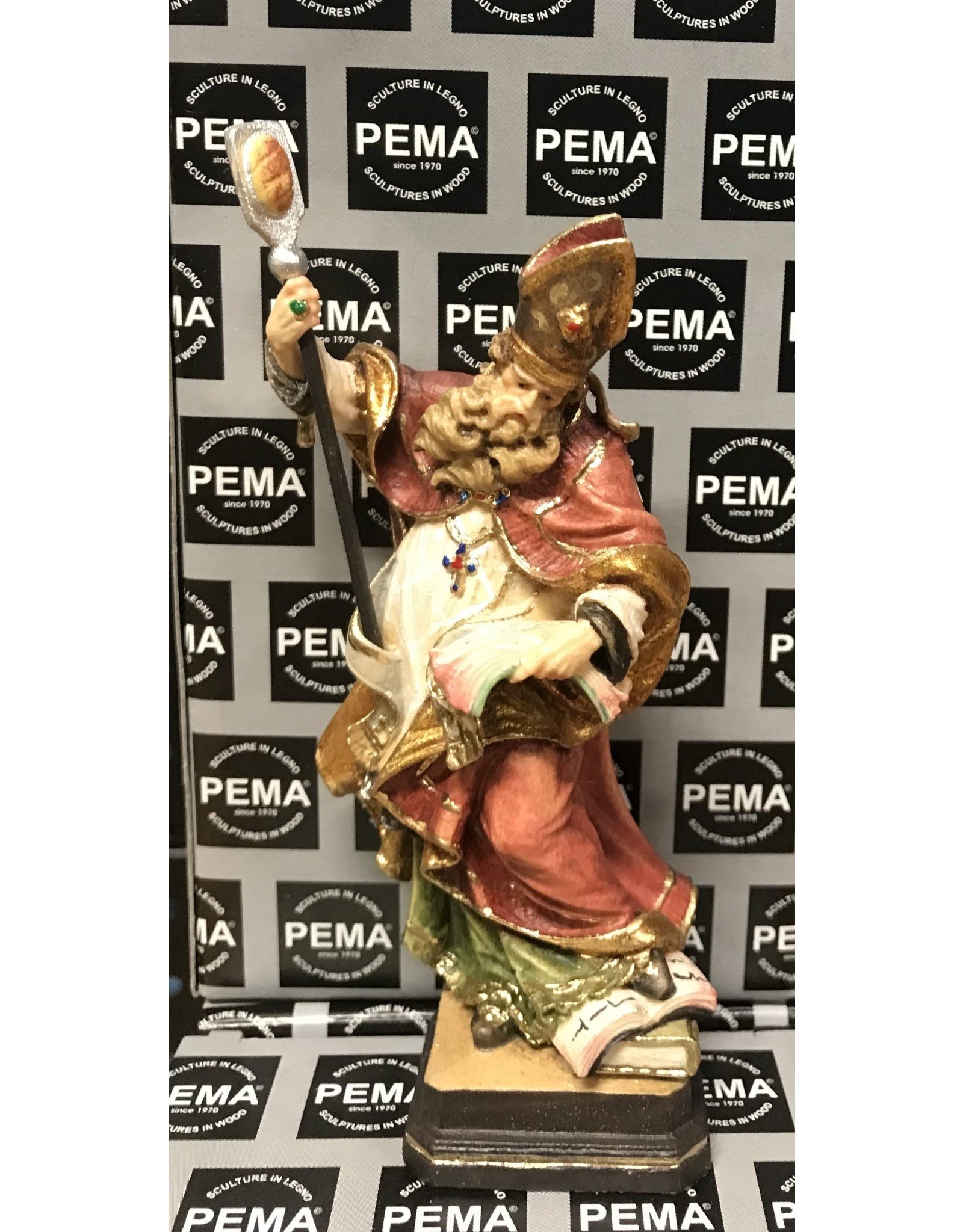 Pema Statue - St. Honore, Hand-Carved Wood (5")