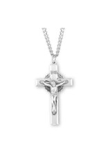HMH Crucifix Medal, Crown of Thorns - Sterling Silver on 24" Chain