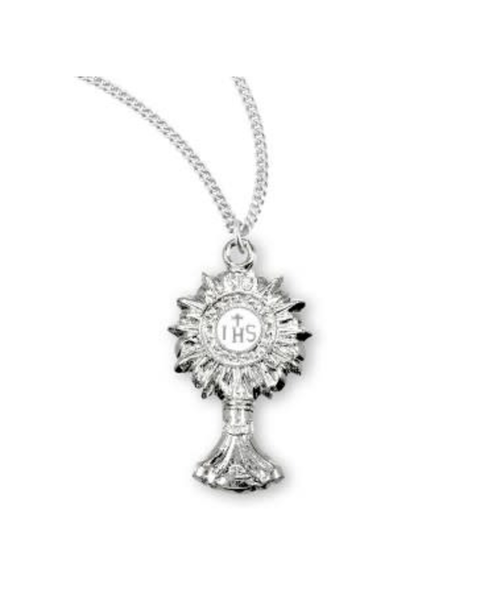 Monstrance Pendant, Sterling Silver on 18" Chain Reilly's Church
