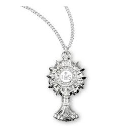 HMH Monstrance Pendant, Sterling Silver on 18" Chain