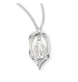 HMH Miraculous Medal - Sterling Silver on 24" Chain