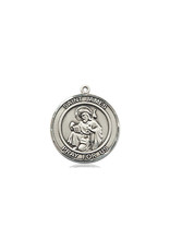 Bliss St James the Greater Round Medal - Sterling Silver, Medium