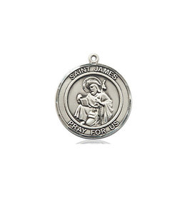 Bliss St James the Greater Medal - Round, Sterling Silver (Medium)