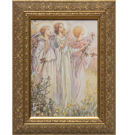 Nelson Art Three Angels by M.C. Barker Framed Art Picture 8-1/2x5-1/2