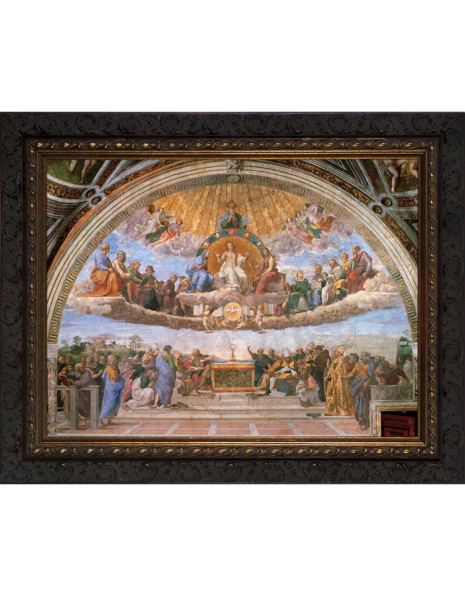 Nelson Art Disputation of the Holy Eucharist - Ornate Dark Framed Art