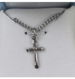 HMH Cross Medal, Small - Sterling Silver on 18" Chain