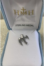 HMH Lapel Pin - Dove, Descending, Sterling Silver