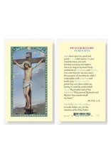 Hirten Holy Card, Laminated -Prayer Before a Crucifix