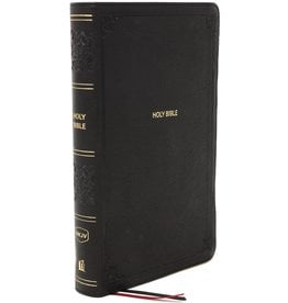 Thomas Nelson NKJV Reference Bible, Large Print, Leathersoft Black, Red Letter, Thumb Indexed