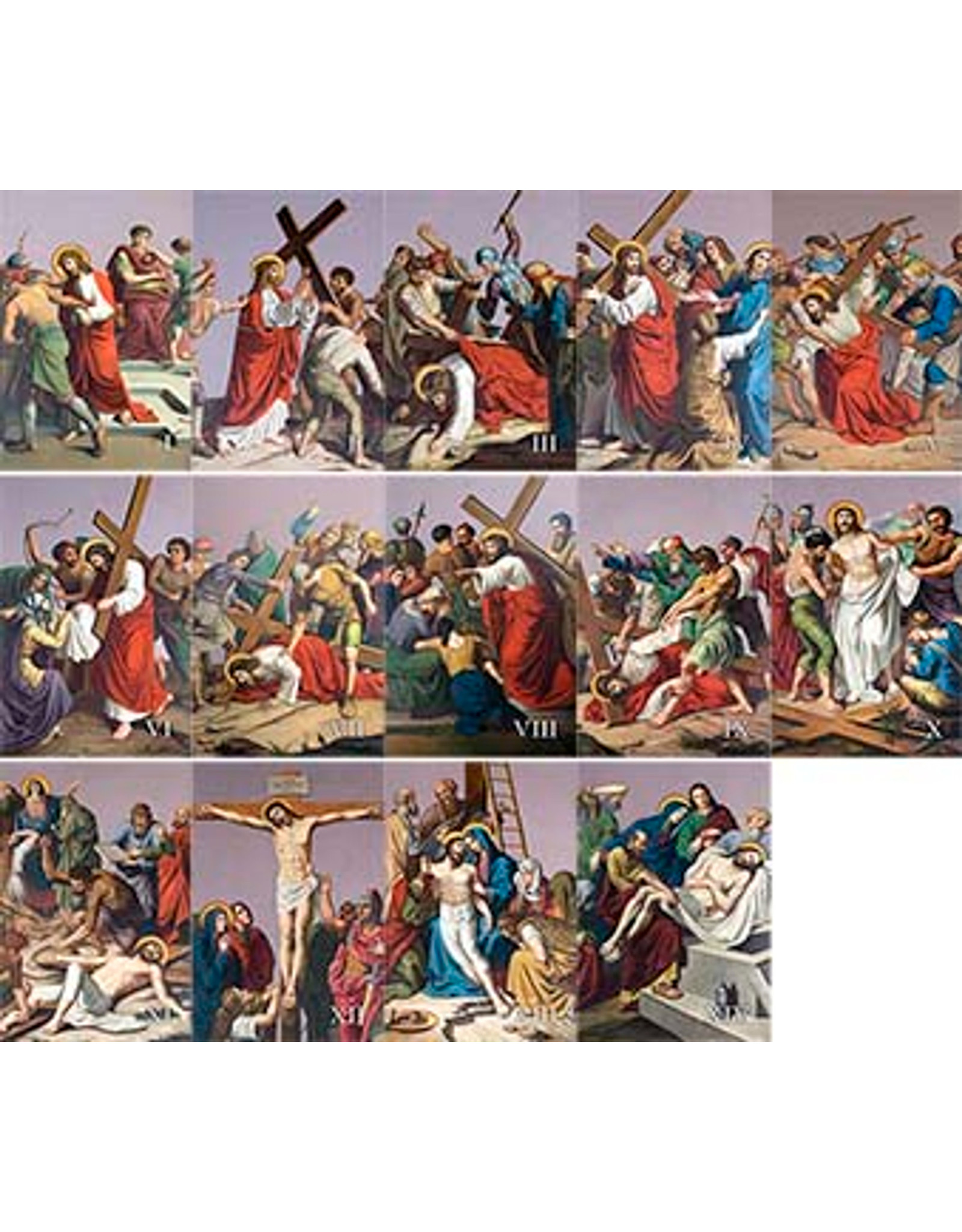Nelson Art Stations of the Cross - Indoor/Outdoor Set of 14 Aluminum Prints (4x6")