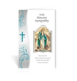 Hirten Sympathy Card - With Sincere Sympathy (Our Lady of Grace)