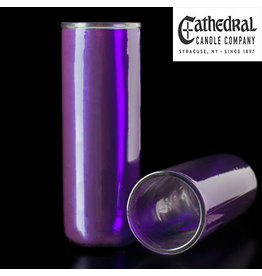 Cathedral Candle 5, 6, 7-Day Glass Globe - Purple (Each)