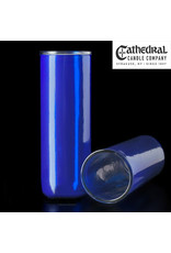 Cathedral Candle 5, 6, 7-Day Glass Globes - Blue (Each)