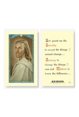 Hirten Holy Card, Laminated -Serenity Prayer/Jesus (Short Version)