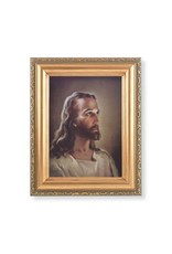 Hirten Picture - Head of Christ, Gold Antique Frame, 5-1/2x7
