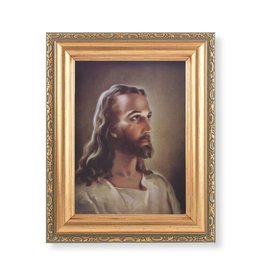Hirten Picture - Head of Christ, Gold Antique Frame, 5-1/2x7