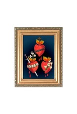 Hirten Picture - JMJ, Gold Antique Frame, 5-1/2x7