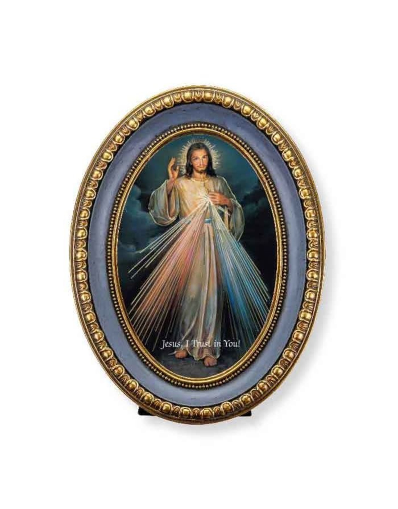 Hirten Picture -Divine Mercy, Oval, 5-1/2x7-1/2