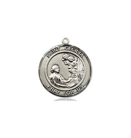 Bliss St Cecilia Medal - Round, Sterling Silver