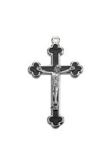 Hirten Black Cloverleaf Crucifix 2.25"