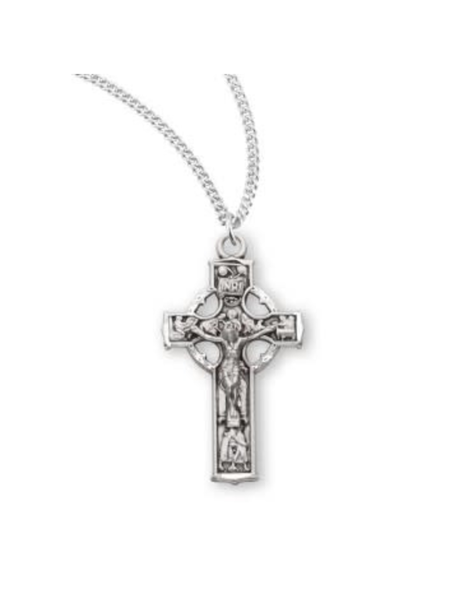 HMH Medal - Celtic Crucifix, Sterling Silver on 18" Chain