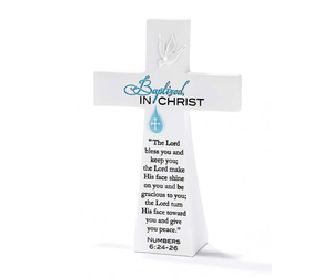 Personalized 1st Holy Communion Wall Cross - Jesus Loves Me Pink / 4 x 6