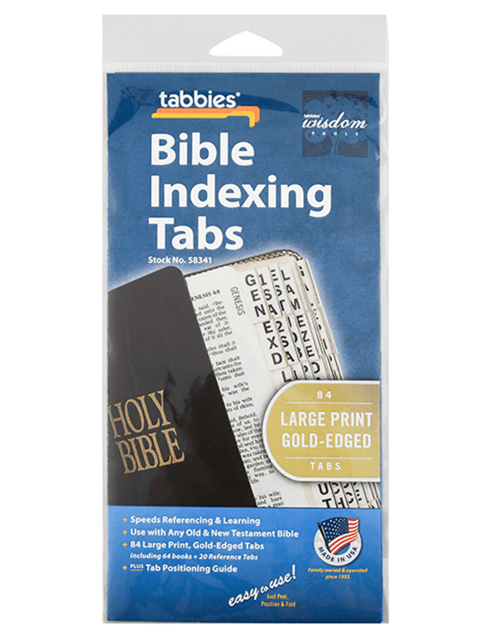 Tabbies Bible Tabs-Large Print-Gold