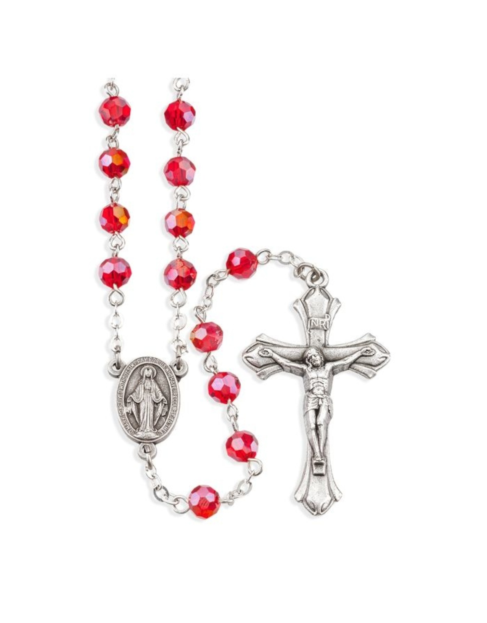 Hirten Rosary - July Birthstone, Ruby