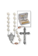 Hirten Rosary - November Birthstone, Imitation Pearl