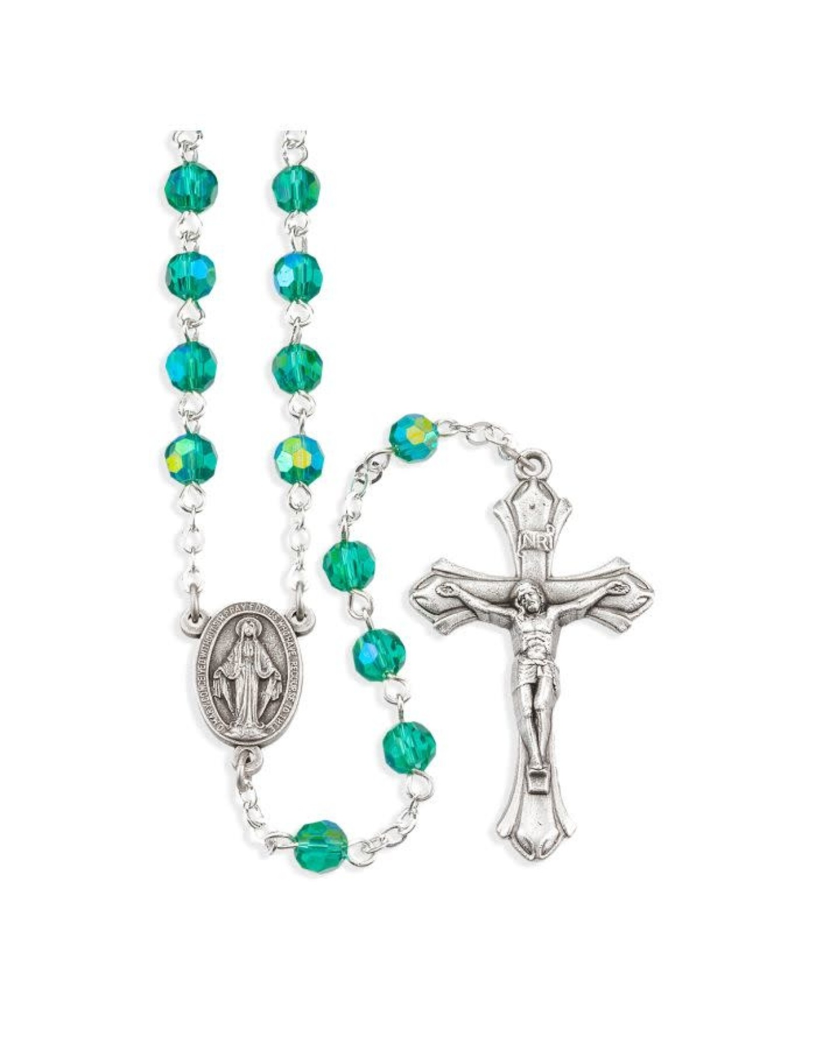 Hirten Rosary - May Birthstone, Emerald