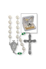 Hirten Rosary - May Birthstone, Imitation Pearl