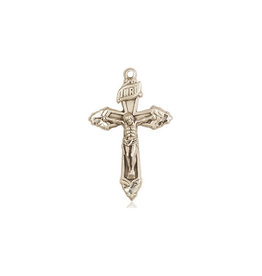 Bliss Crucifix Medal - Gold Filled, 7/8 x 1/2"