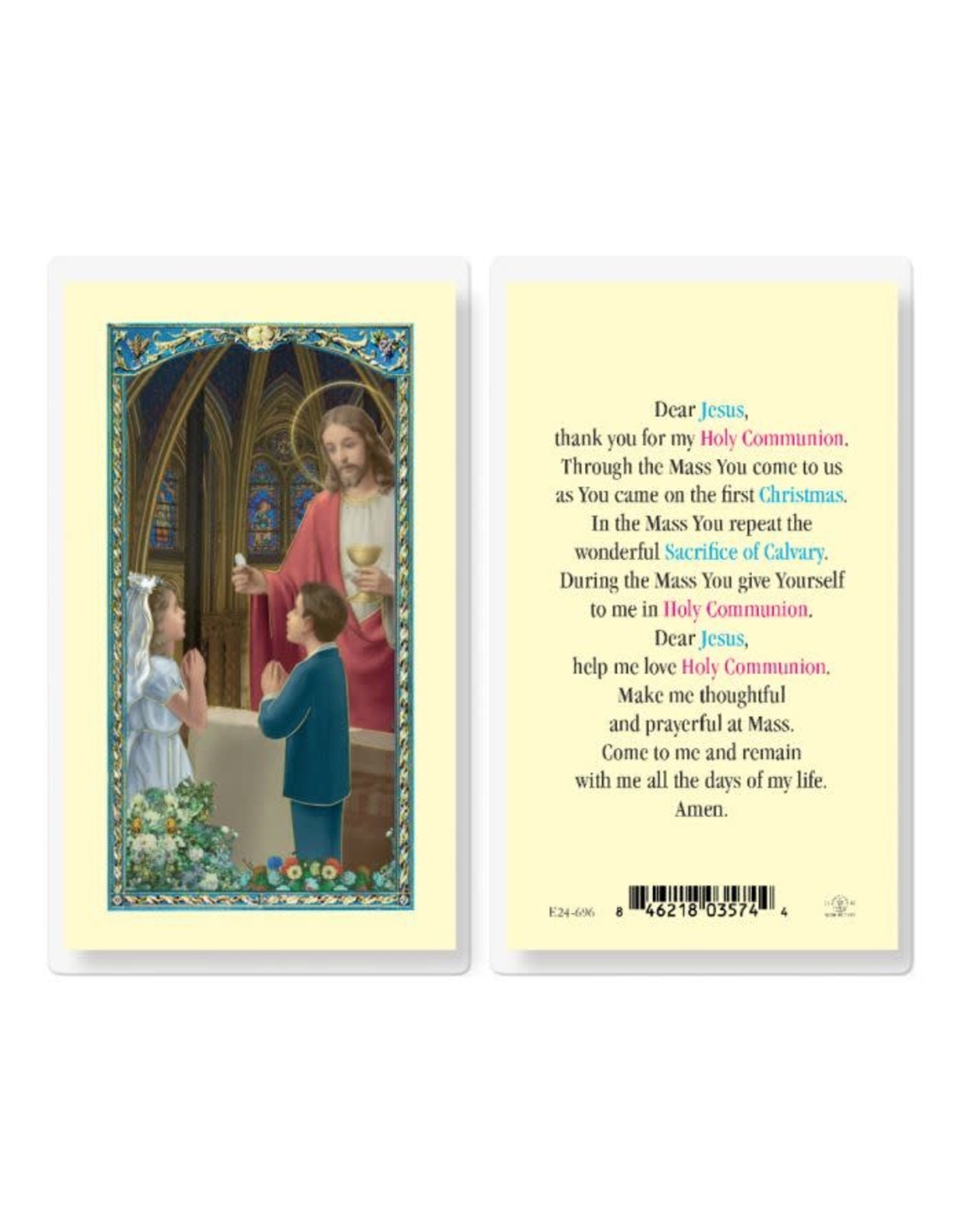 Hirten Holy Card, Laminated - First Communion Prayer