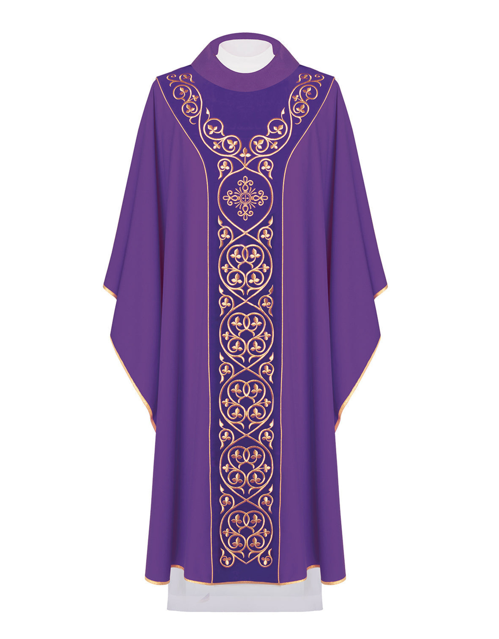 Haftina Chasuble - Intricate Cross Design with Velvet Embroidery