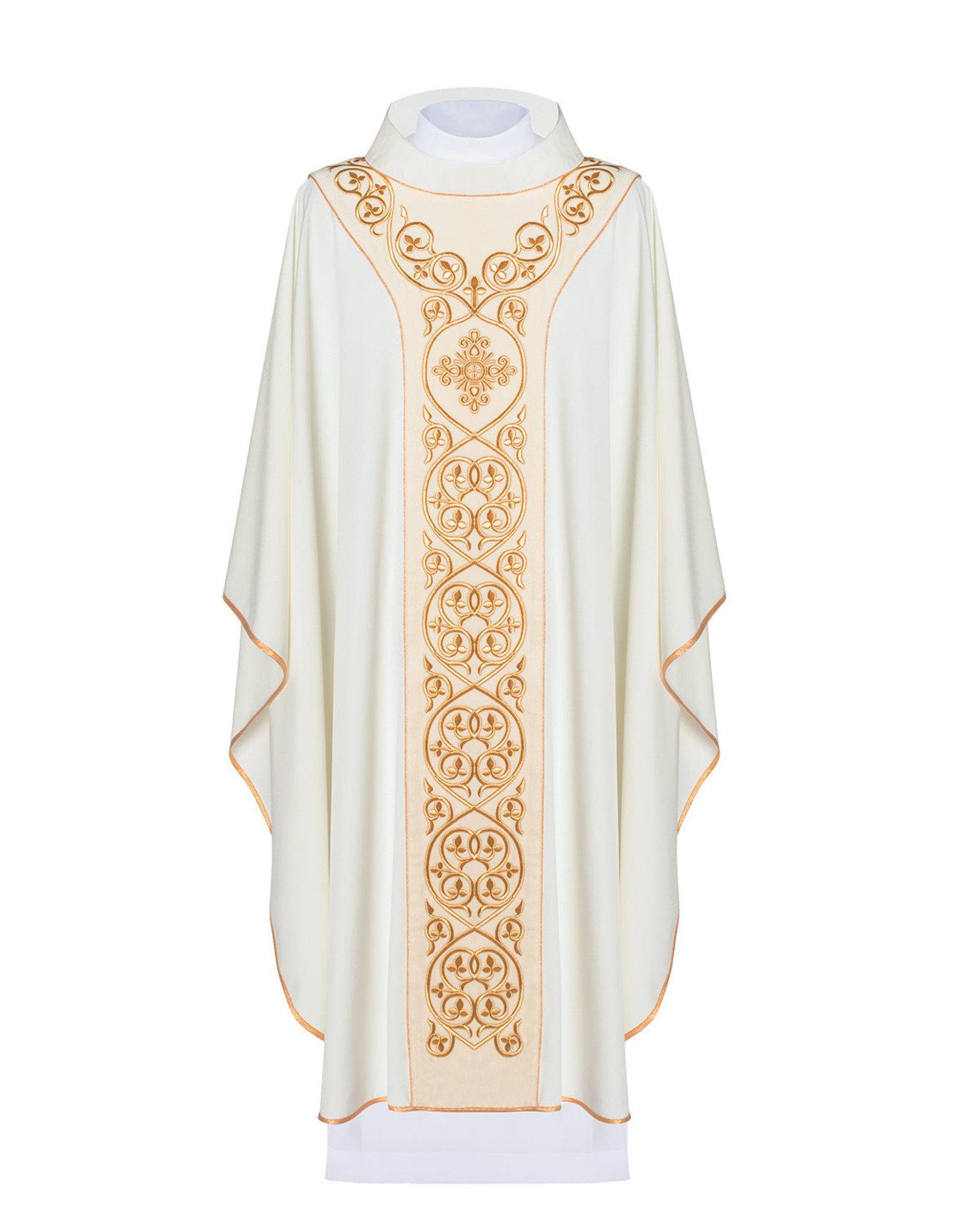 Haftina Chasuble - Intricate Cross Design with Velvet Embroidery