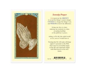 Holy Card, Laminated - Serenity Prayer Long Version - Reilly's Church  Supply & Gift Boutique