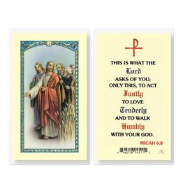 Hirten Holy Card, Laminated - What the Lord Asks