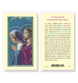 Hirten Holy Card, Laminated - Consecration to Jesus Through Mary