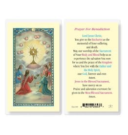 Hirten Holy Card, Laminated - Prayer for Benediction