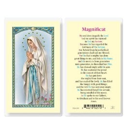 Hirten Holy Card, Laminated - Magnificat (Our Lady of Lourdes)
