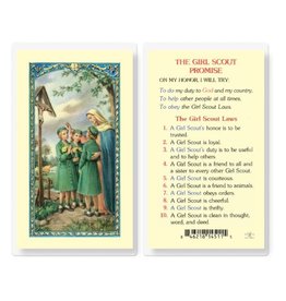 Hirten Holy Card, Laminated - The Girl Scout Promise