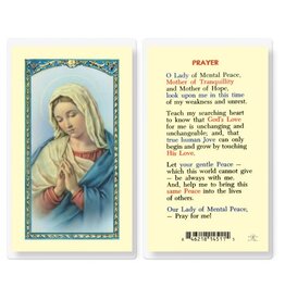 Hirten Holy Card, Laminated - Our Lady of Mental Peace
