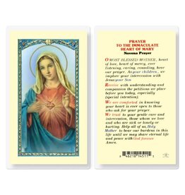 Hirten Holy Card, Laminated- Novena Prayer to the Immaculate Heart of Mary