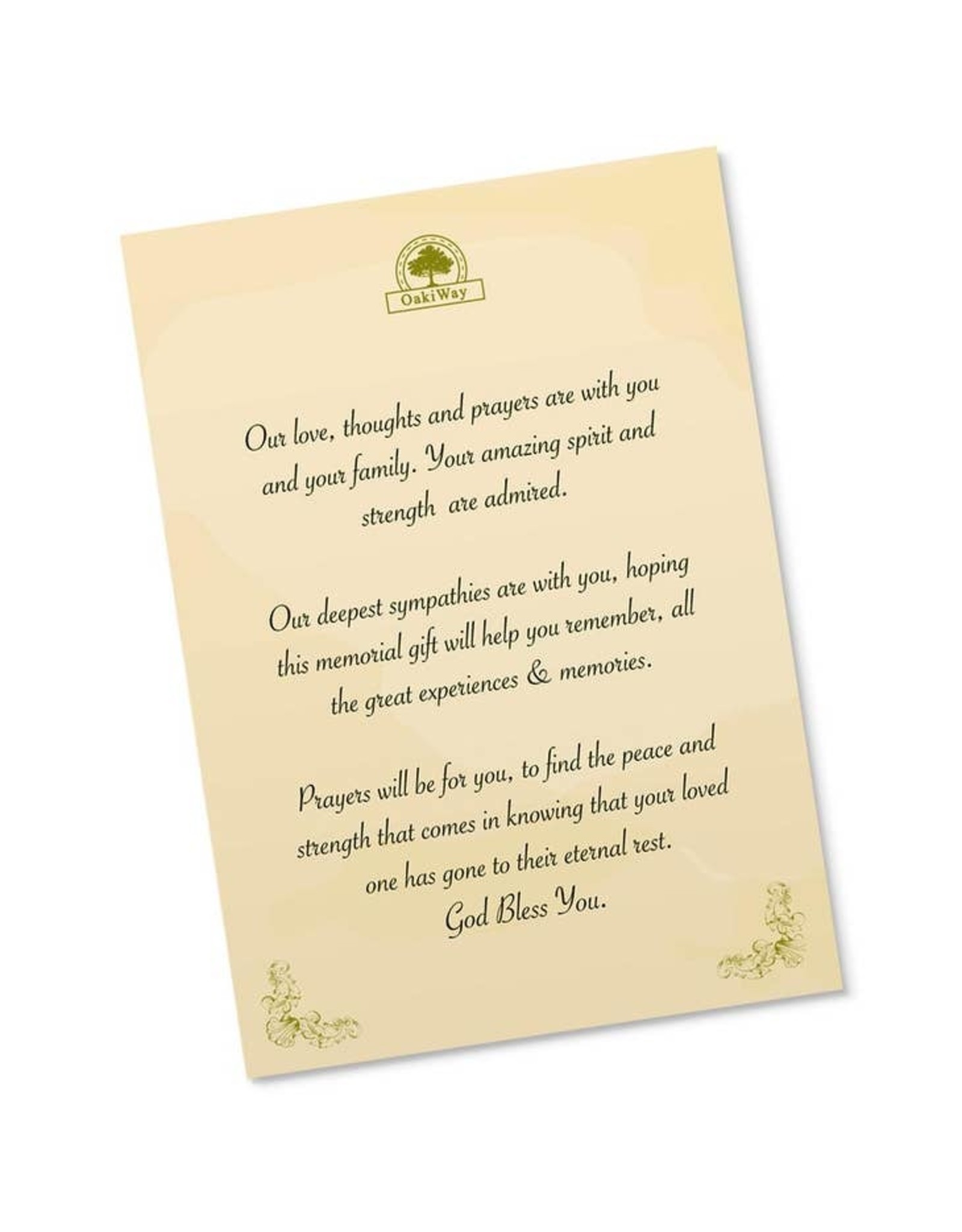 OakiWay Statue/LED Tealight Candle Holder - Angel with Dove, In Memory of Loved One