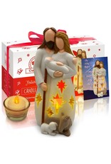 OakiWay Nativity Statue/LED Tealight Candle Holde