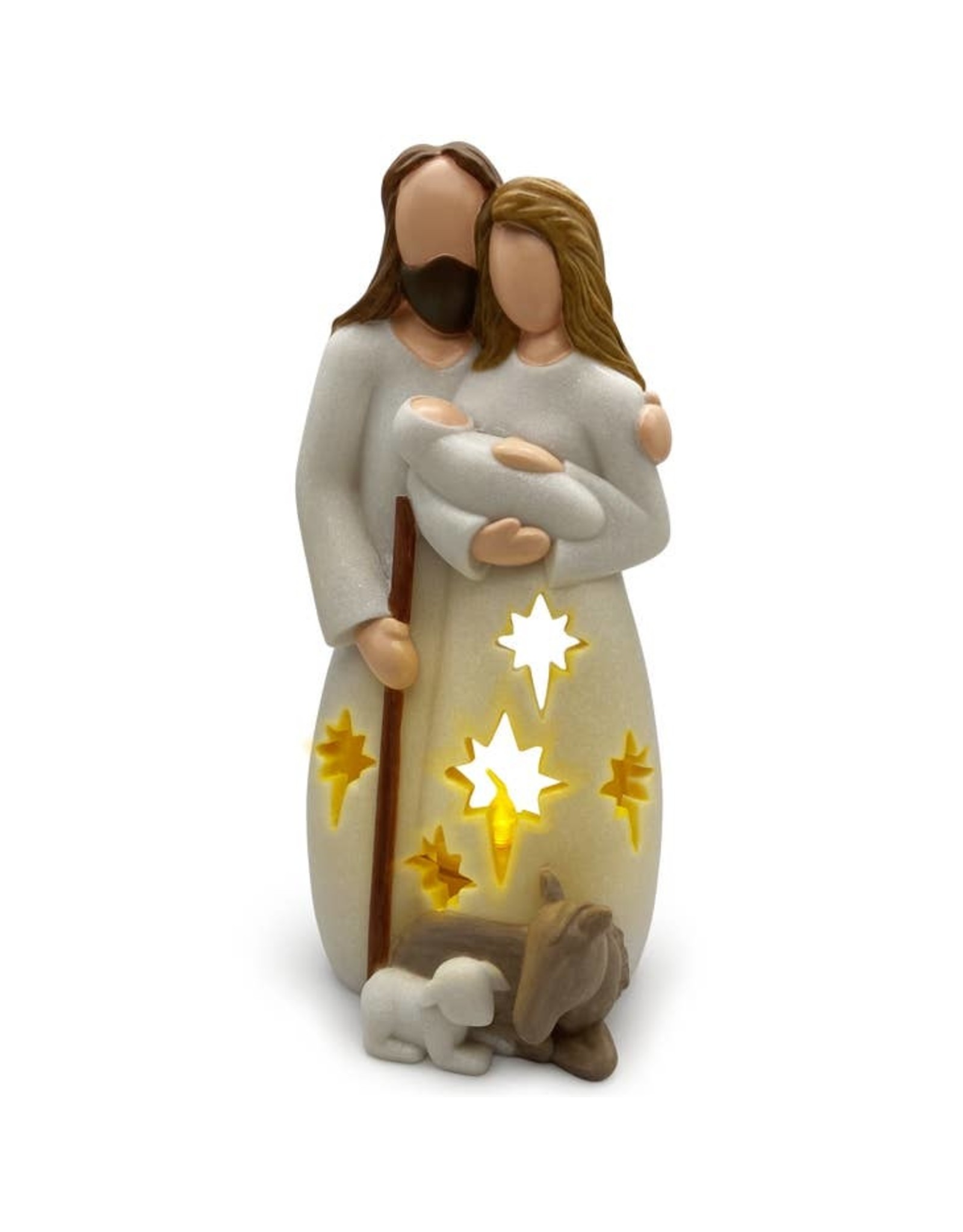 OakiWay Nativity Statue/LED Tealight Candle Holde