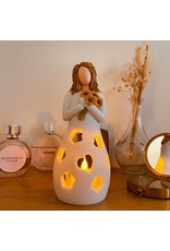 OakiWay Statue/LED Tealight Candle Holder - Sunflower Girl